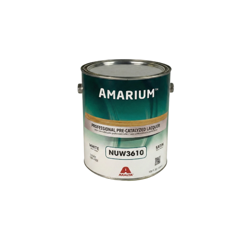 Axalta AMARIUM NUW-3610 premium pre-catalyzed white satin lacquer undercoat for professional wood finishing