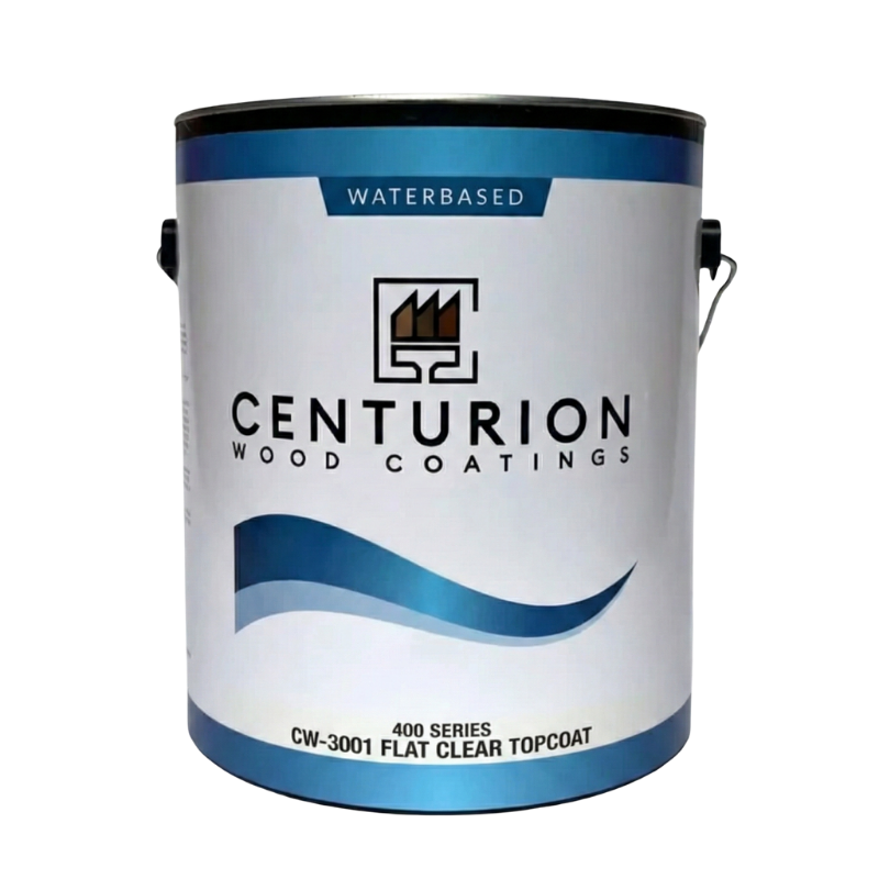 Centurion CW-3001 400 Series flat clear topcoat container for professional wood finishing.