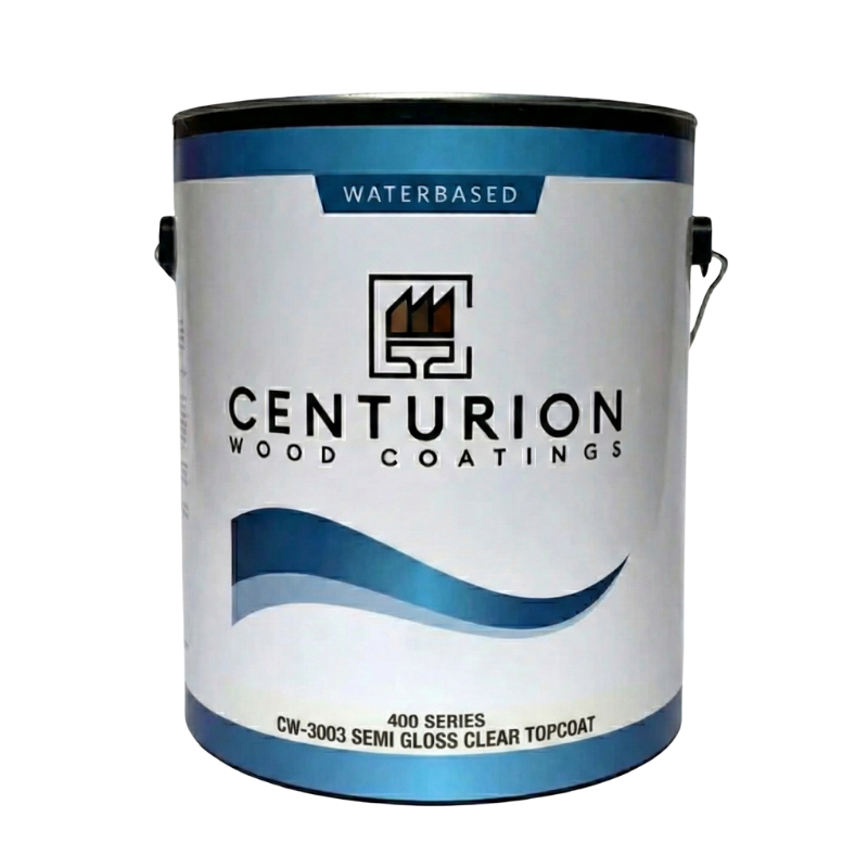 Centurion CW-3003 400 Series semi-gloss clear topcoat container for professional wood finishing.