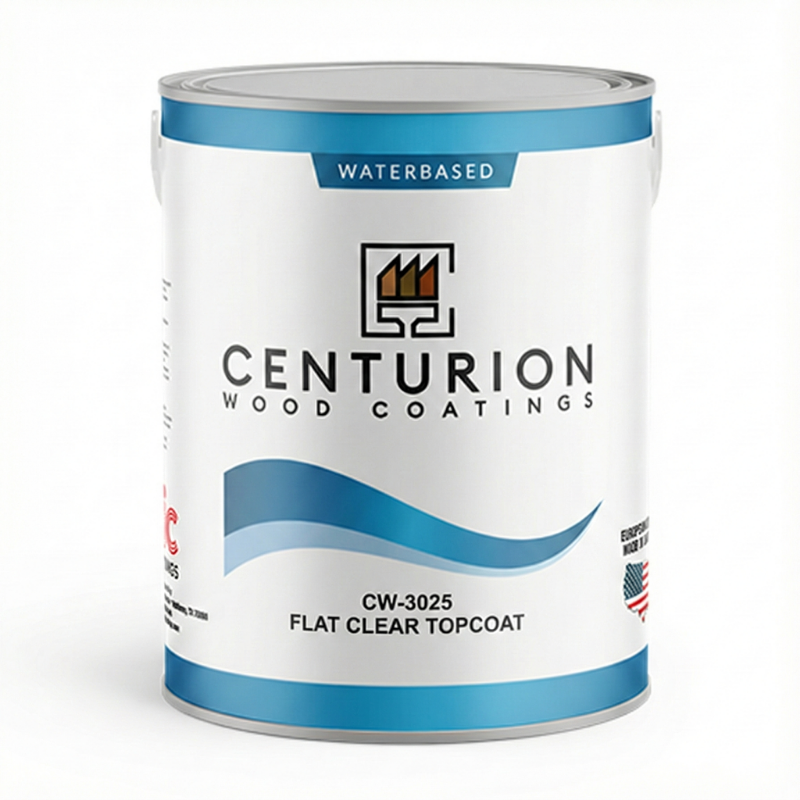 Centurion CW-3025 2800 Series flat clear polyurethane topcoat for professional wood finishing.